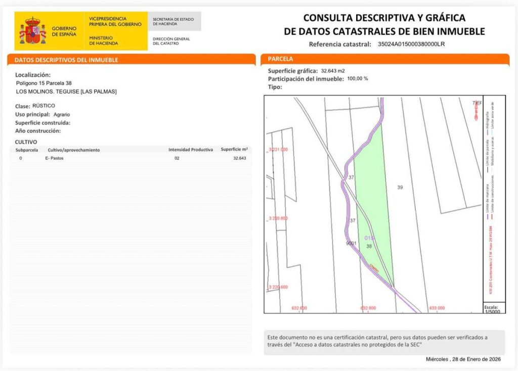 Imagen 1 de Venta Terreno rústico/agrícola – Caleta Caballo, Teguise, Las Palmas, Lanzarote